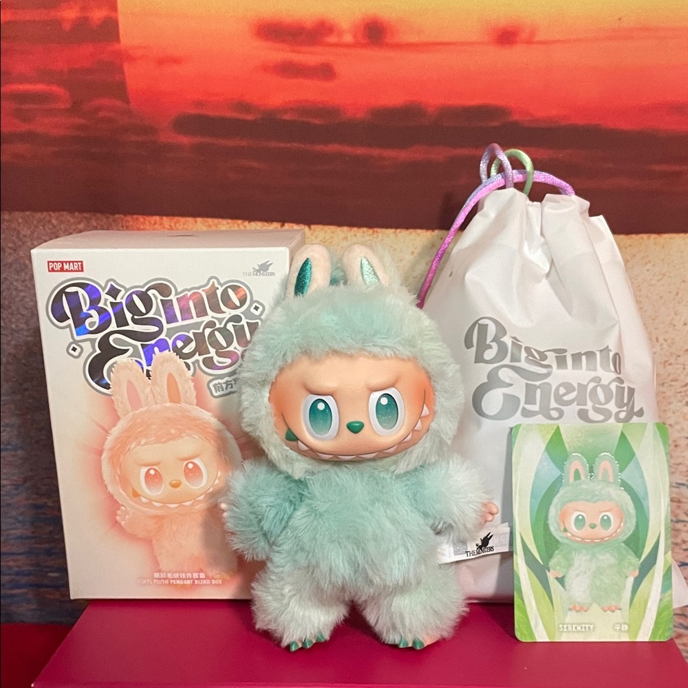 Labubu The Monster Big Into Energy Vinyl Face Plush Pendant- ”SERENITY”